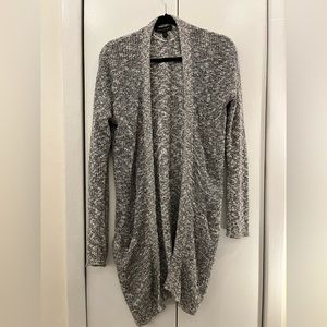 2/$40: Long black and white marble Banana Republic cardigan sweater